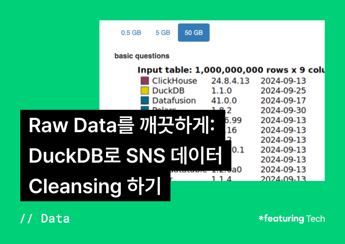 DuckDB로 SNS 데이터 Cleansing 하기